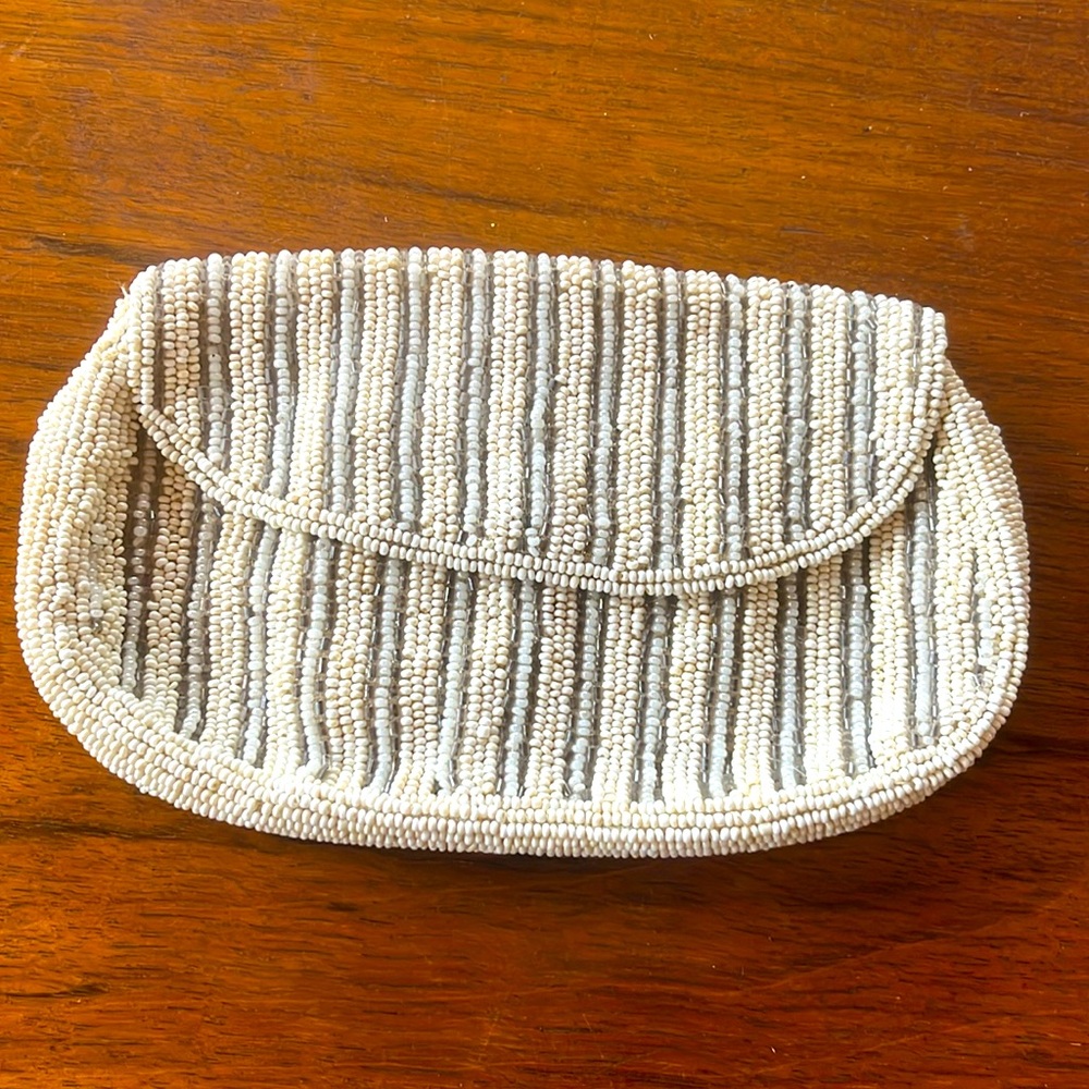 Antique French  beaded belt bag!
